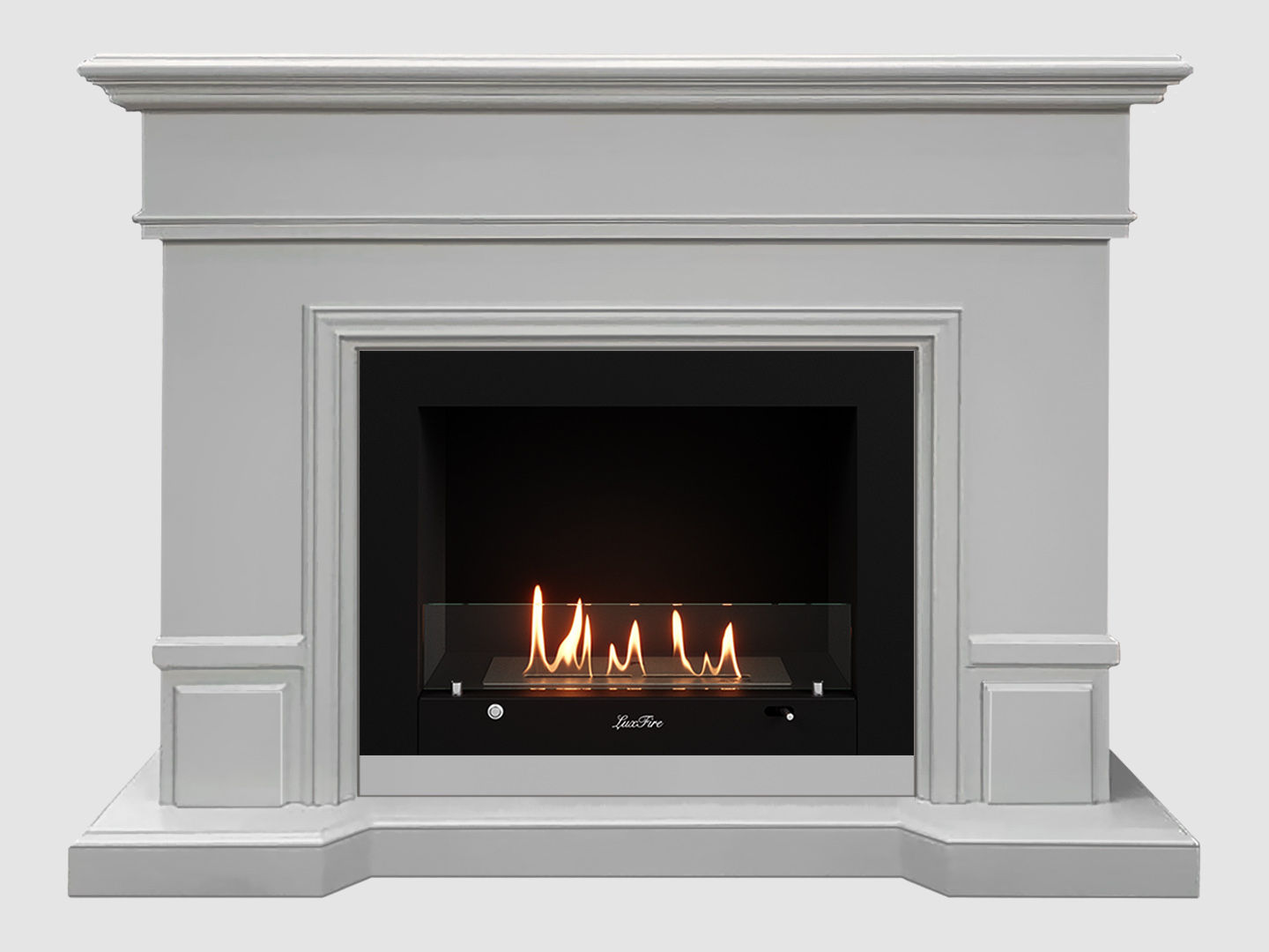 Каминный портал МДФ "Фантазия 1350" с биокамином Lux Fire "Фаер Бокс 3-30" (белый) Каминный портал МДФ "Фантазия 1350" с биокамином Lux Fire "Фаер Бокс 3-30" (белый) по цене 111 600 руб.
