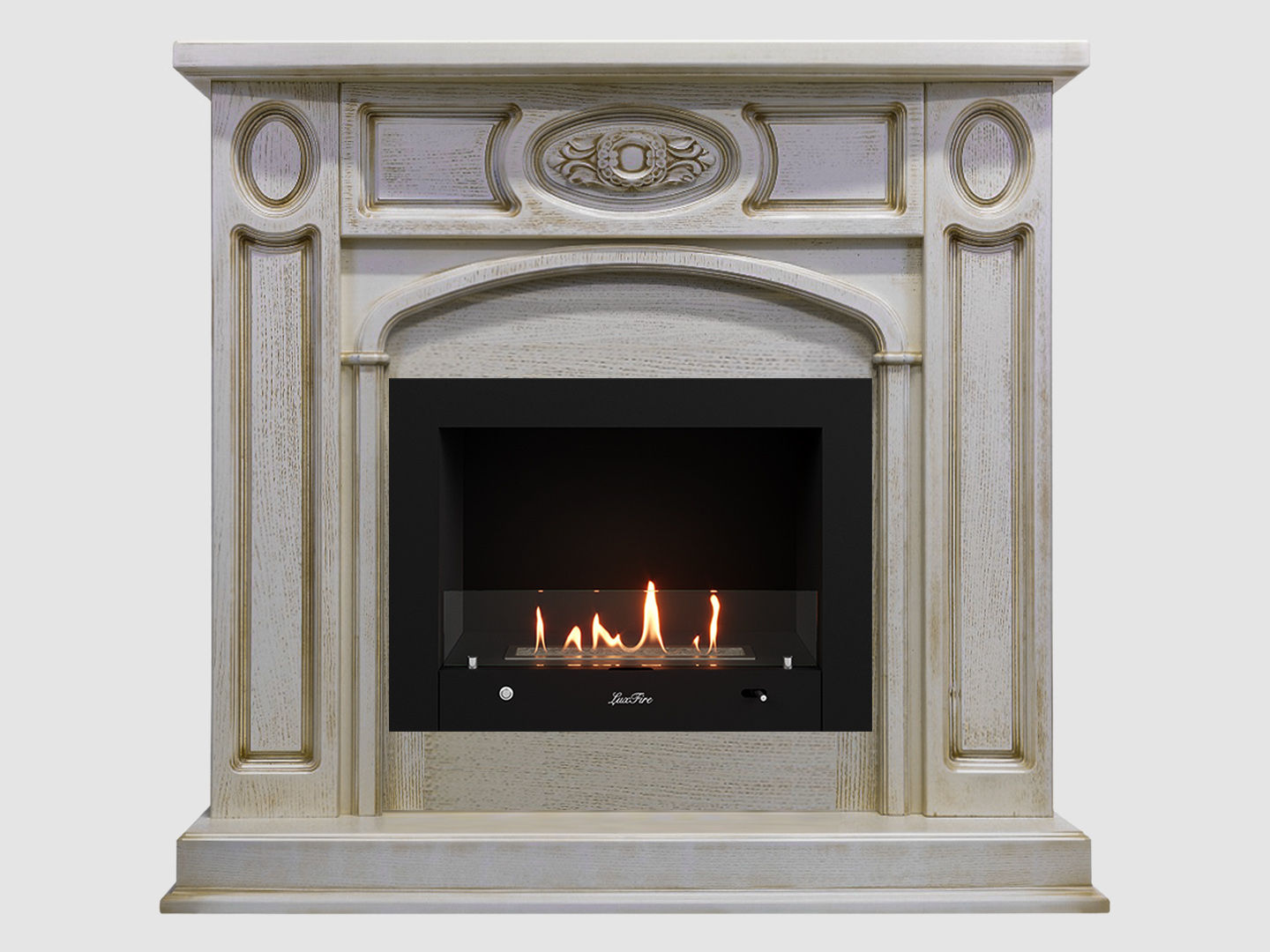 Каминный портал МДФ "Флоренция 1200" с биокамином Lux Fire "Фаер Бокс 4 - 25.5" (бежевый) Каминный портал МДФ "Флоренция 1200" с биокамином Lux Fire "Фаер Бокс 4 - 25.5" (бежевый) по цене 118 300 руб.