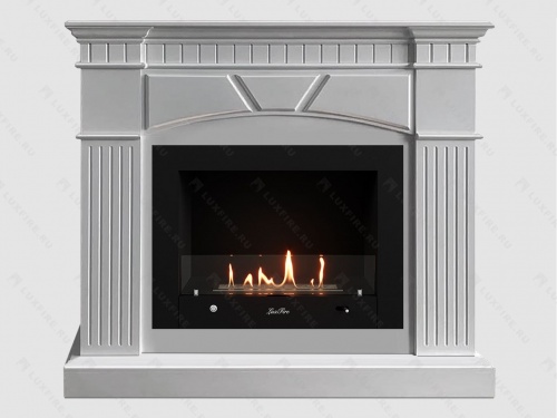 Каминный портал МДФ "Шервуд 1200" с биокамином Lux Fire "Фаер Бокс 4-30" (белый) Каминный портал МДФ "Шервуд 1200" с биокамином Lux Fire "Фаер Бокс 4-30" (белый)