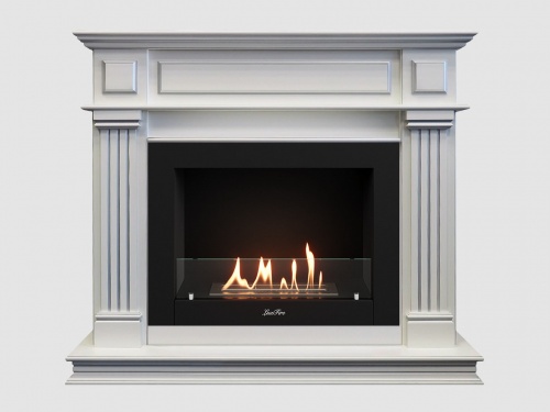 Каминный портал МДФ "Амелия 1200" с биокамином Lux Fire "Фаер Бокс 2 - 30" (белый) Каминный портал МДФ "Амелия 1200" с биокамином Lux Fire "Фаер Бокс 2 - 30" (белый)