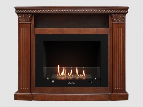 Каминный портал МДФ "Людовик 1300" с биокамином Lux Fire "Фаер Бокс 3 - 30" (темный орех) Каминный портал МДФ "Людовик 1300" с биокамином Lux Fire "Фаер Бокс 3 - 30" (темный орех)