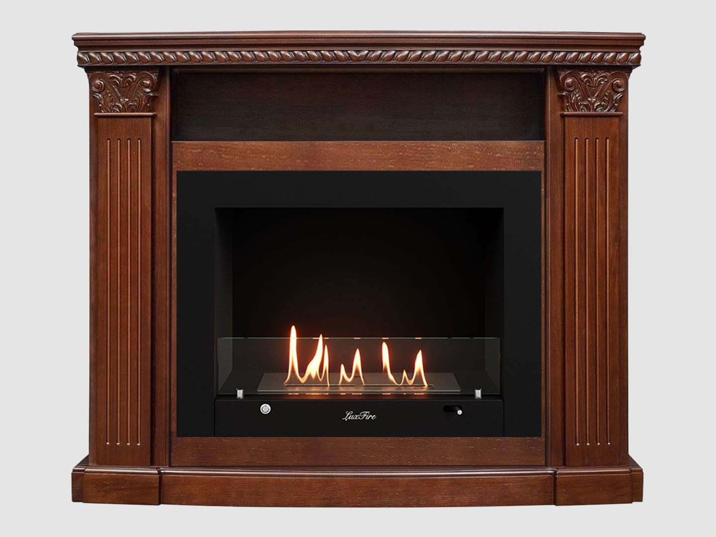 Каминный портал МДФ "Людовик 1300" с биокамином Lux Fire "Фаер Бокс 3 - 30" (темный орех) Каминный портал МДФ "Людовик 1300" с биокамином Lux Fire "Фаер Бокс 3 - 30" (темный орех) по цене 100 600 руб.