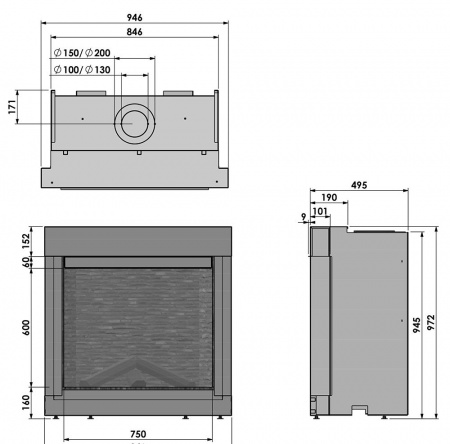 Газовый камин BellFires Classic Bell Small Газовый камин BellFires Classic Bell Small
