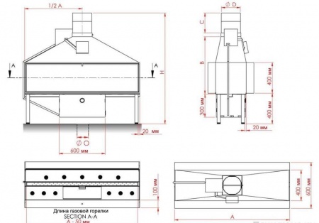 Газовая топка Vero Design NI G6 D 
Газовая топка Vero Design NI G6 D