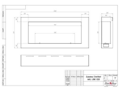 Биокамин SteelHeat WALL LONG 1200 черный, стемалит Биокамин SteelHeat WALL LONG 1200 черный, стемалит по цене 54 600 руб.