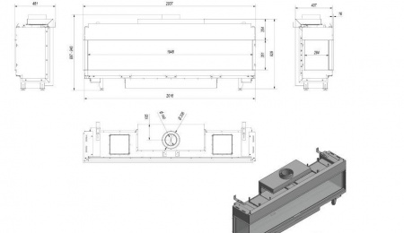 Газовая топка Kratki LEO/L/200/LPG (баллонный газ) Газовая топка Kratki LEO/L/200/LPG (баллонный газ)