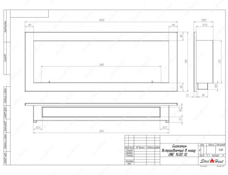 Биокамин SteelHeat ONE-H 1400 XL стекло + стемалит по цене 78 540 руб.