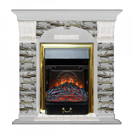 Арочный Алтай (беленый дуб)+Majestic Brass